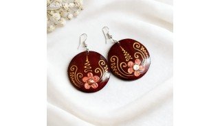 New Collection Painting Wood Earrings from Bali